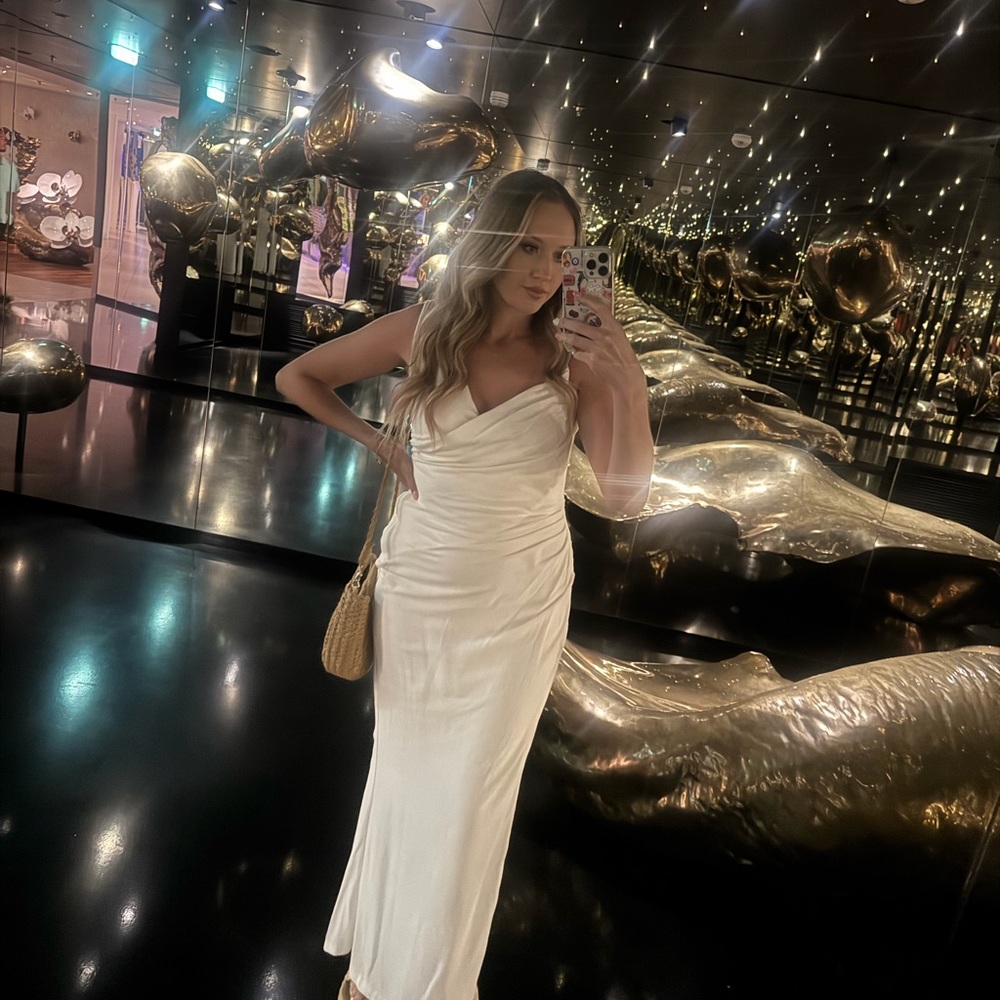 Ivory Dreaming of Summer Linen Dress